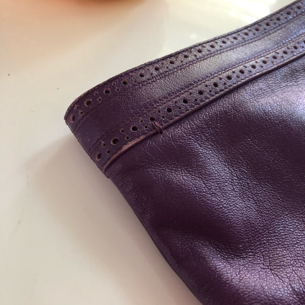 Balenciaga Purple Leather Clutch - Picture 9 of 14